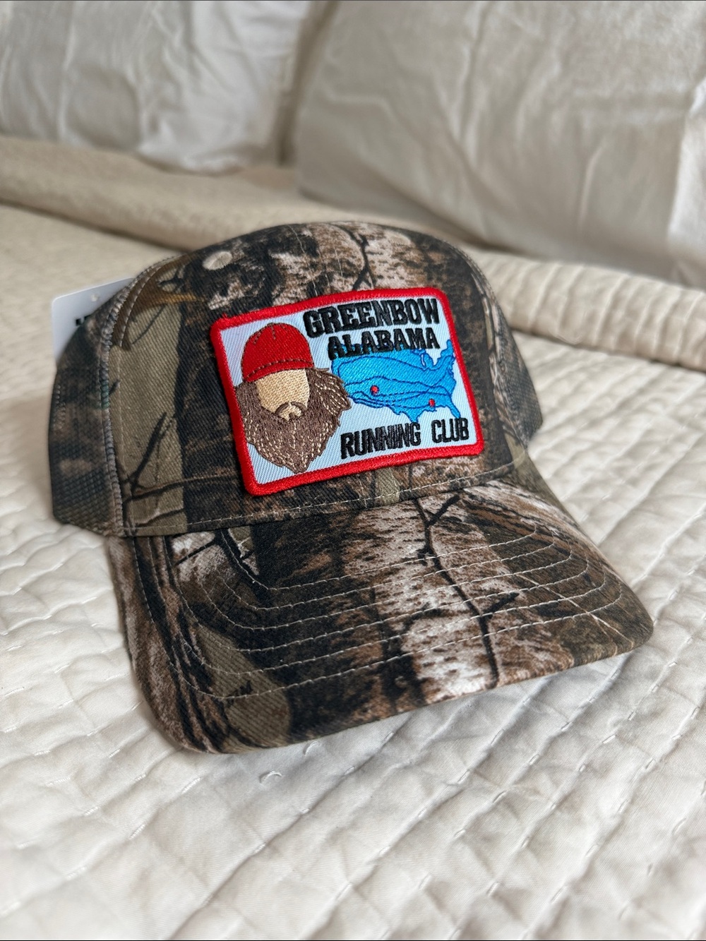 Forrest Gump Running Camo Baseball Cap Trucker Hat - Brown/Green